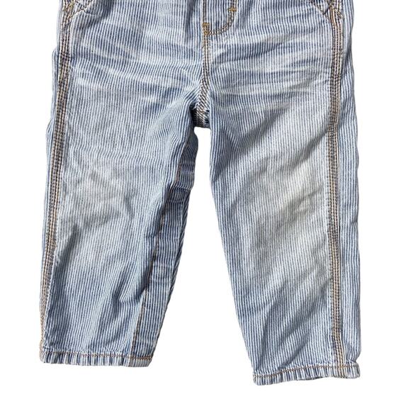 OshKosh Overalls‎ 18M Kid Boy Girl Engineer Stripe Blue - Picture 5 of 8